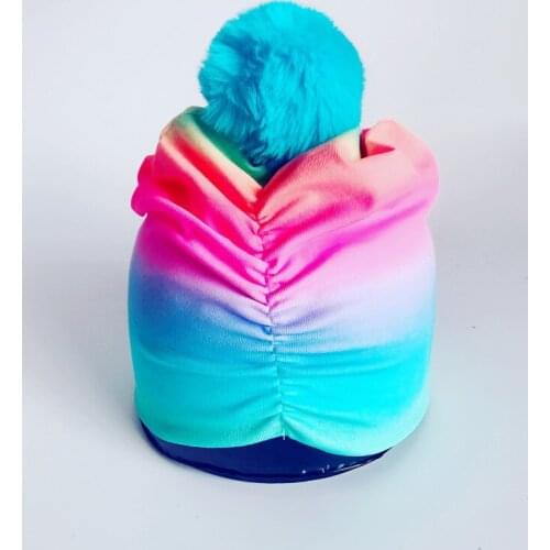 2018 Newborn Baby Hat Faux Fur Pompom Beanie Hats Cotton Solid Hat For Baby Girls Boys Toddler Winter Children Hats Caps