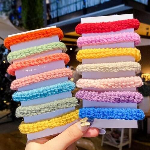 2020 Women Girls Elegant Sweet Knitting Elastic Hair Bands Lady Lovely Soft Scrunchies Rubber Bands Female Hair Accessories