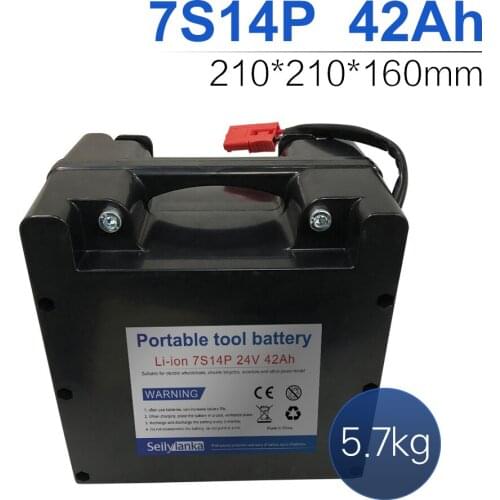 24V 42Ah 7S14P Li-ion battery Dedicated to electric wheelchairs Replaceable lead-acid battery 210*210*160mm