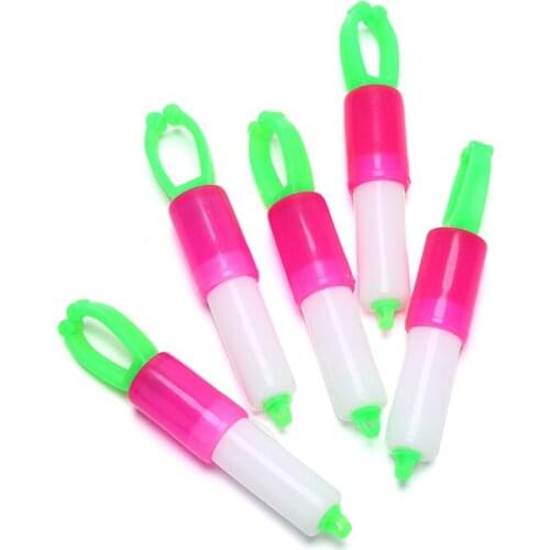 5Pcs*Night Fishing Rod Waterproof Lightstick Fishing Sinker Float Dark Glow Stick Night Float Rod Light Fishing Lure Bait