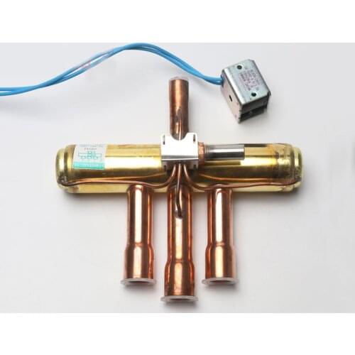 5HP Air Conditioning Water Heater 4 Way Valve Reversing Valve with Coil Refrigeration accessories cabinet machine heat pump