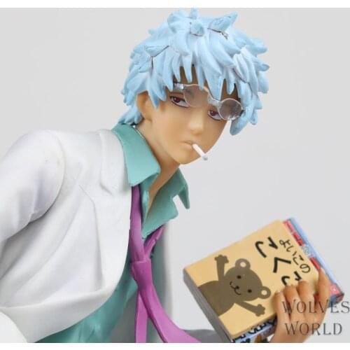 Anime Action Figure 22cm Gintama Silver Soul Gin Tama Sakata Gintoki Book Cake Ver PVC Model Collection Kids Toy Doll lelakaya