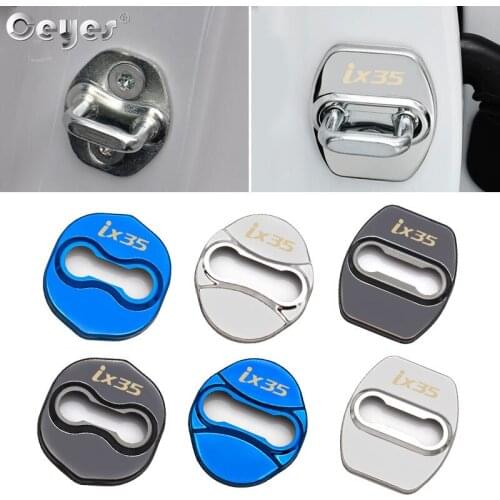 Car Styling Auto Door Lock Cover Protection Car Sticker Badge Decals Case For Hyundai IX35 Emblems Accessories Car-Styling