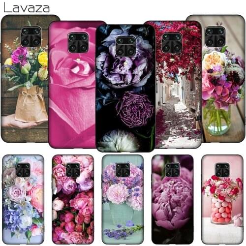 T148 Pink Purple Peony Case for Redmi Note 5 6 6A 7 7A 8 8T 8A 9 9C 9S K20 K30 Poco X2 Pro Max