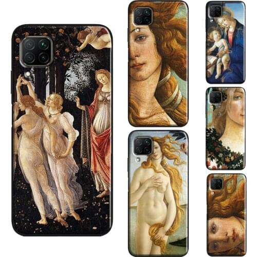 Sandro botticelli Renaissance Art Painting Case For Huawei P30 Pro P20 P40 P Smart 2019 Nova 5T Honor 10 Lite 8A 8X 9X 10i Cover