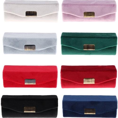 Makeup Holder Lipstick Case Velveteen Lip Balm Perfume Storage Box with Mirror for Purse Handbag Travel - Eight Colors Optional