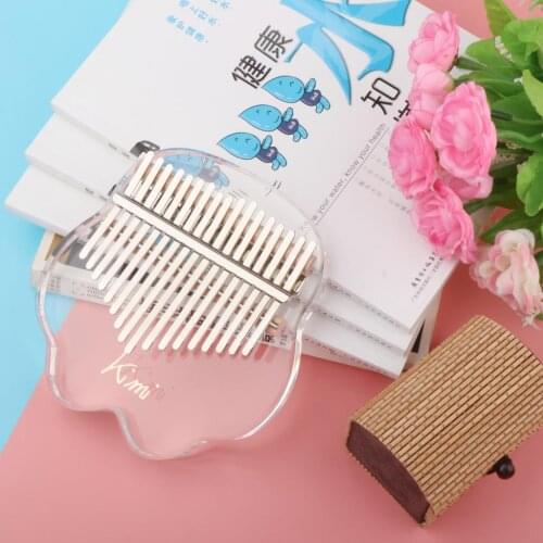 KIMI Kalimba 17 Key Thumb Piano Crystal Clear Mbira for Music Lover with Case Percussion Instruments