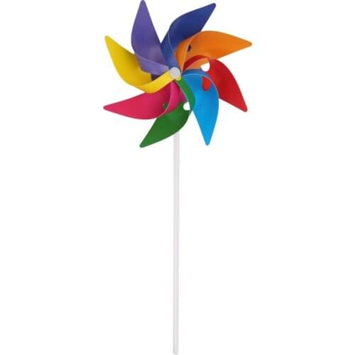 Colorful Wind Spinner Pinwheels Windmill Garden Yard Patio Lawn Decoration Outdoor Children Kids Toy