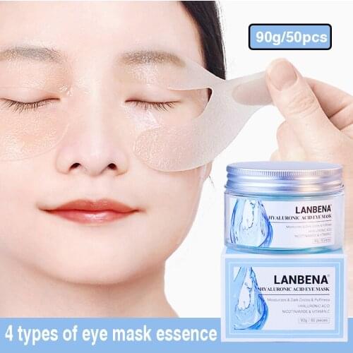 LANBENA Retinol Eye Mask Hyaluronic Acid Eye Patches Serum Reduces Dark Circles Bags Eye Lines Repair Nourish Firming Skin Care