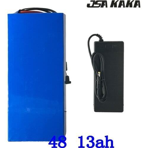 48V Battery 48V 4Ah 8Ah 10Ah 12Ah 13Ah Electric Bike Lithium Battery for 48V 500W 750W 1000W Ebike Motor with 30A BMS+2A Charger