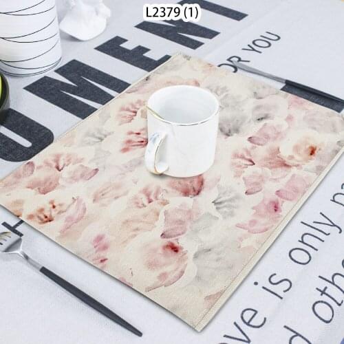 Plant Flower Pattern Vegetation Printed Terry Cloth Home Decoration Table Mat Cloth Tea Coaster 42*32 Servilletas Tela Placemats