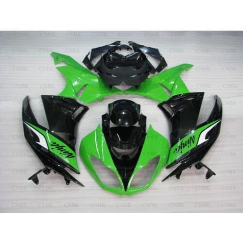 Motorcycle Fairing for Ninja Zx-6r 09 10 Ninja Zx-6r Full Body Kits 2011 Zx6r Body Kits 2009 - 2012 Green Black