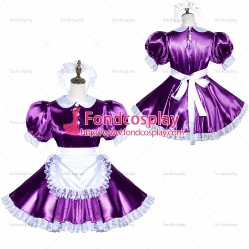 Lockable Sissy Maid Satin Dress Unisex CD/TV Tailor-Made [G3815]