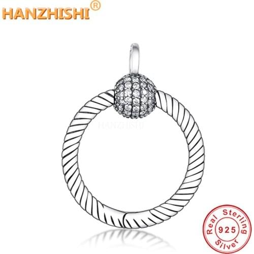 Wholesale Price Fit Original Charms Necklace Jewelry Making Fashion 925 Sterling Silver Moments Round Necklace Pendant