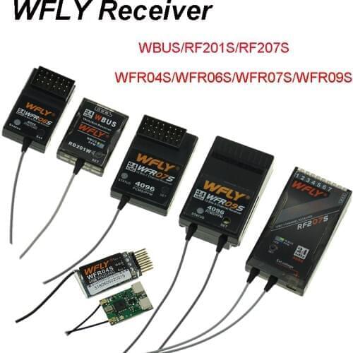 2.4G WFLY Receiver WFR04S WFR06S WFR07S WFR09S WBUS RF201S RF207S PPM/PCMS For Remote Control For RC Drone