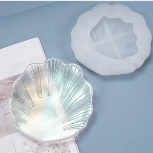 DIY Crystal Epoxy Mould For Dishes Plates Shell Shape Silicone Mold Decorations Ornament molde de silicone Soap Making Mould