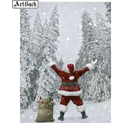 Sale 5d diy diamond painting snow tree Christmas gift full square drill mosaic embroidery resin crafts winter snow ARD247