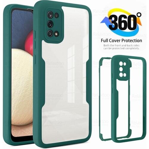 Front PET Film + Acrylic Clear Case For Samsung A52 A32 A72 A22 4G 5G A 22 32 72 52 Camera Protection Back Silicone Bumper Cover