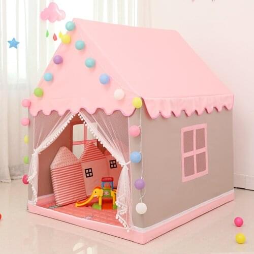 Foldable Kids Play Tent Crawling Playhouse Princess Castle Portable Baby Indoor Outdoor Game Camp Tipi Toys For Girls Gifts