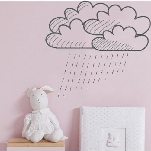Vinyl dark clouds Sky decor rain Wall Decal Nursery Decals Childs Room decoration Decal Cloud Wall Art Wall Sticker decor HY923