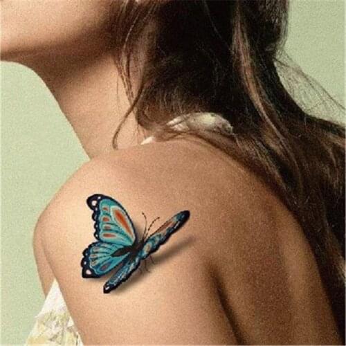 Waterproof Temporary Tattoo Sticker Butterfly Fake Tatto Flash Tatoo leg Arm hand foot tatouage for Girl Women lady