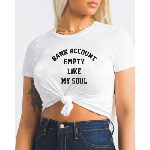 2021 New Letter Print Women T Shirt Tops Summer O-neck Large Size Harajuku Funny Tee Shirt White Black Cotton T-shirt Female