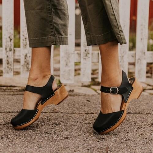 Women Vintage Pumps 2020 Woman Platform Wedges Womens Classic High Heels Ladies Fashion Buckle Shoes Female Footwear 35-43