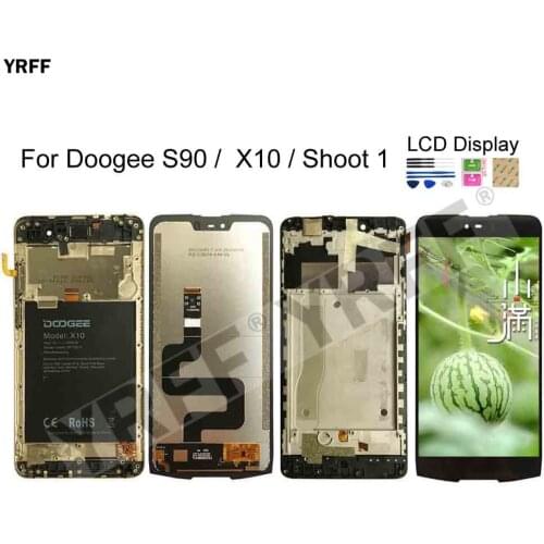 For Doogee X10 S90 LCD Screens With Frame For Doogee Shoot 1 lcd Display Touch Screen Digitizer Assembly Phone Repair Sests