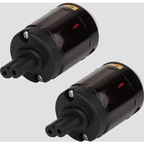 2 piece Hifi C-079 Figure 8 IEC C7 Plug Audio Power Cable IEC Female Electrical Plug Socket adapter connector