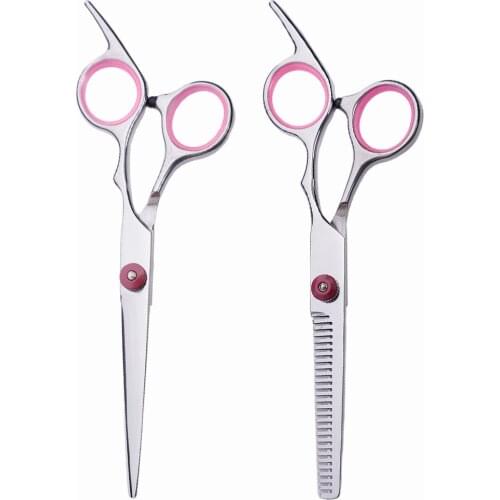 2pcs Pro Hairdressing Hair Cutting Barber Salon Scissors Beautician Home Set Hair Styling Tools Accessories
