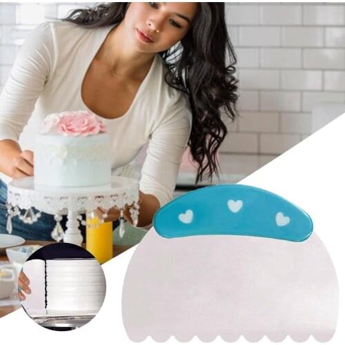 5 Styles Cake Cream Scraper Spatula Cake Decorating Tool Dough Cutter DIY Cake Baking Utensils Dicing Knife Food-grade Plastic