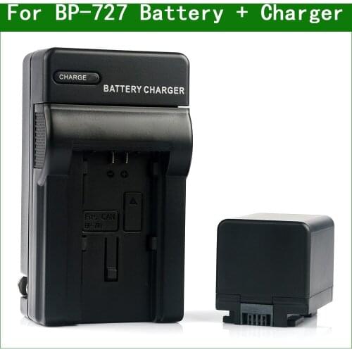 BP-727 BP727 BP 727 Digital Camera Battery and Charger For Canon HF R50 R60 R70 R80 R300 R400 R500 R600 R800 M50 R606 R706