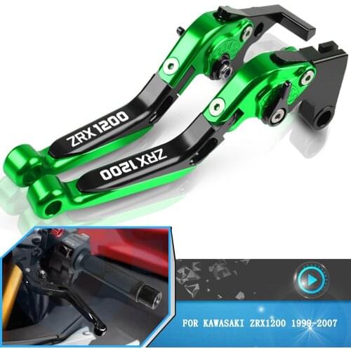 For Kawasaki ZRX1200 ZRX 1200 zrx1200 1999-2007 Motorcycle CNC Aluminum Foldable Brake Clutch Levers Handle Grips Accessories