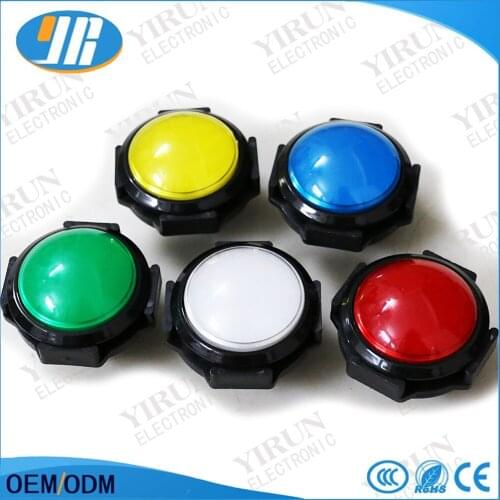 Available arcade machFree shipping 60mm LED illuminated push buttos DIY dancingon switch 5 colorsine par machine switch buttons