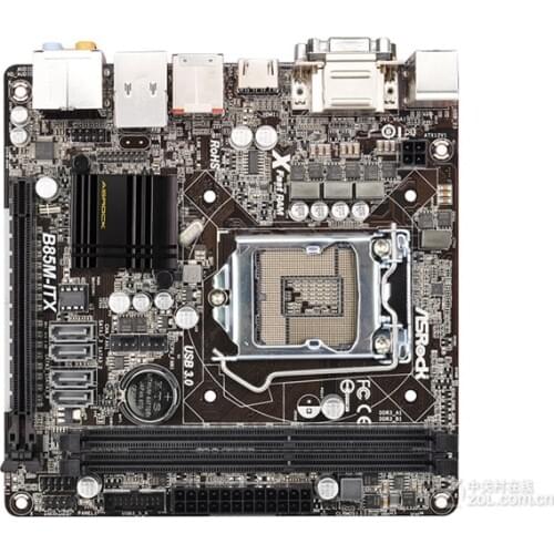 Used,Asrock B85M-ITX Motherboard Mini-ITX 16G DDR3 HDMI VGA DVI