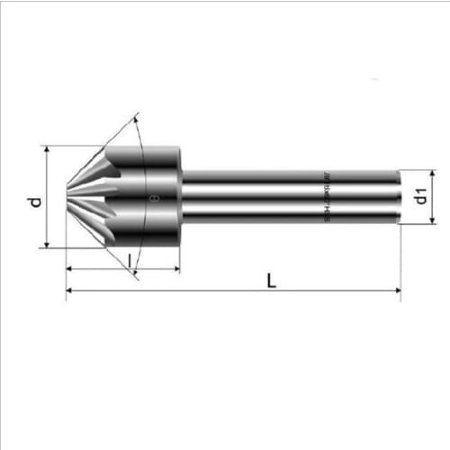 Free shipping of 1PC straight shank degree multi-edged HSS chamfer cutter 90/120 degree 40-50mm for steel metal plate drilling