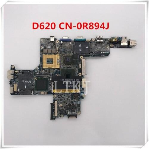 Free shipping For inspiron D620 Laptop motherboard CN-0R894J 0R894J R894J PM965 DDR2 working well
