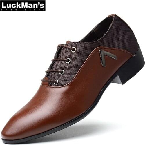 Brand Men Shoes Top Quality Oxfords British Style Men Genuine Leather Dress Shoes Business Formal Shoes Men Flats Plus Size38-48