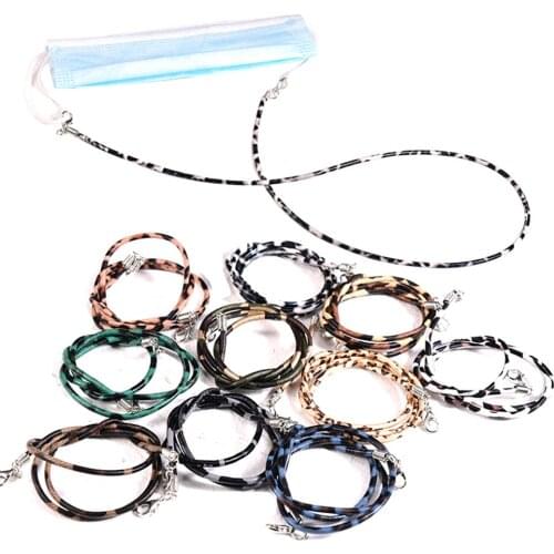 10Pcs Fashion Leopard Face Mask Lanyard Womens and Men Neck Chain Strap Sunglasses Spectacle Reading Glasses Chains Cord 2021