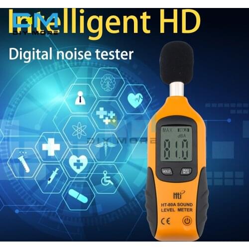 HT-80A Digital Sound Level Meter Noise Measuring Instrument Audio Sound Detector Decibel Monitor 30-130dB Noise Tester