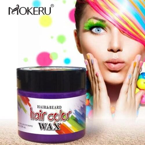 Mokeru 60g unisex strong hold grandma grey easy hairstyles hair color wax hair dye temporary hair colors cream disposable pastel