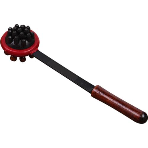 Wooden Massage Hammer Back Head Knock Massager Stick Back Relax Multifunctional Cervical Vertebra Roller 32X8cm Home Massagem TK