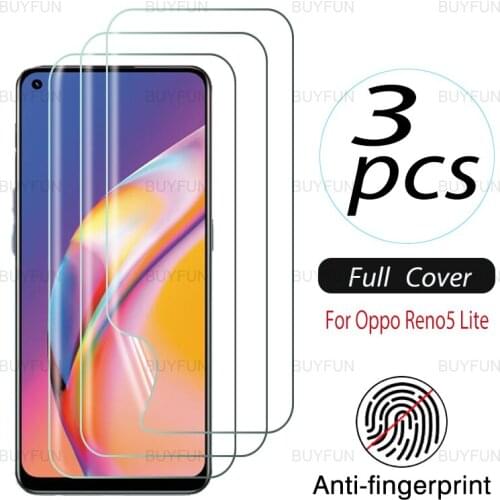 3pcs screen protector For Oppo Reno 5 Lite 6.43 inch front HD hydrogel film for Reno 5 4G 5G Pro Plus 5F safety soft film