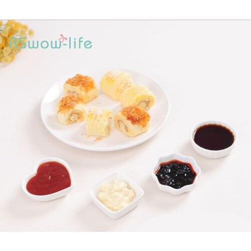Creative Mini White Ceramic Sauce Dish Kitchen Multi-function Seasoning Dish Home Kitchen Supplies Piatti Ceramica
