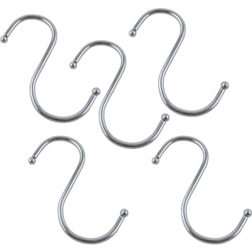10pcs Metal S Shaped Hooks Kitchen Hanger Hooks for Hanging Clothes Coat Bag 76mm Length S Hook