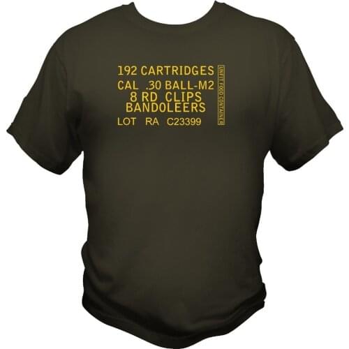 M1 Garand Ammo Can T Shirt Wwii M2 30-06 Sling Cmp Nra 1911 M1 Carbine 2019 Latest O-Neck Sunlight Men Blank T Shirts