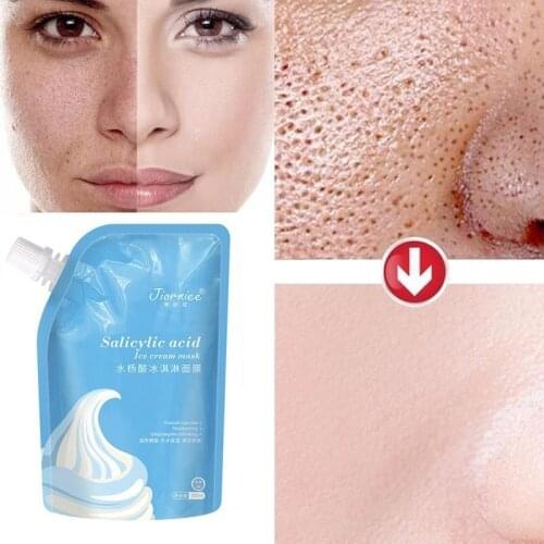 300ml Salicylic Acid Ice Cream Facial Mask Deep Hydrating Moisturizing Whitening Shrink Pores Anti-Aging Anti-Wrinkle Skin Care