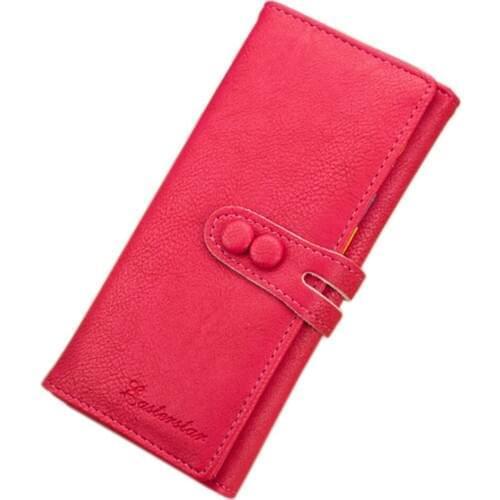 Fashion new Hot Lady Women Candy Soft Leather Clutch Wallet Cute Long Card Purse-30