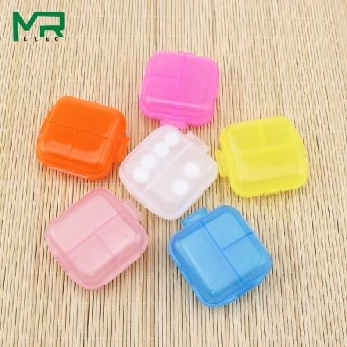 New 6 Slots Cells Folding type Colorful Portable Jewelry Tool Storage Box Electronic Beads Organizer Plastic BOX 65*65*mm