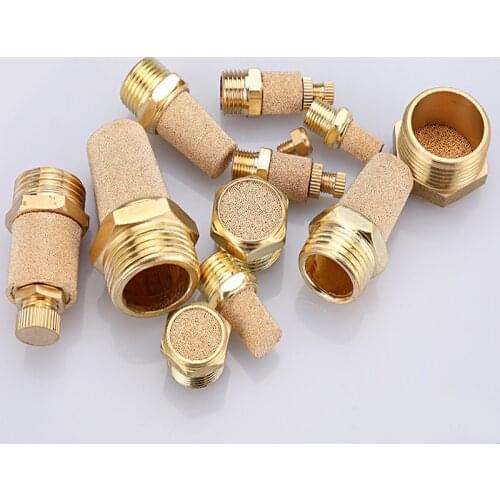 Pneumatic Brass Exhaust Muffler BSL M5 1/8" 1/4" 3/8" 1/2" Silencers Fitting Noise Filter Reducer Connector Copper